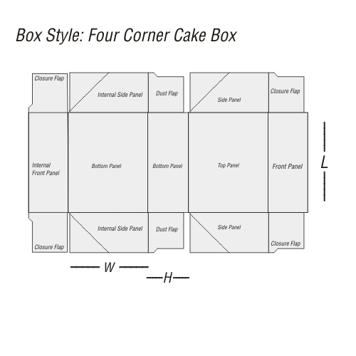 Four Corner Cake Box: Finest Cardboard Stocks