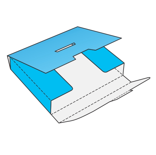 Paper Briefcase Layout Paper Briefcase - Go Custom Boxes UK